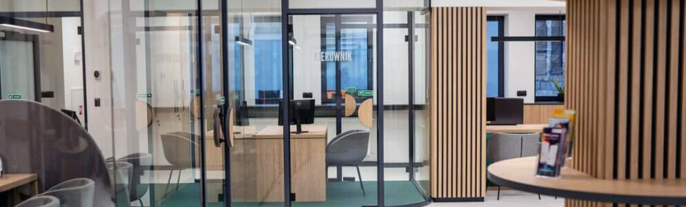 Nowoczesne szklane ściany działowe