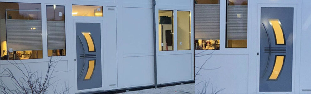 Aluminiowa zabudowa wejściowa